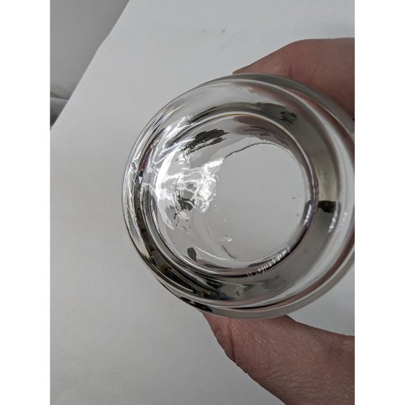 Set of 4 Vintage Libbey Silver Leaf Frosted Glasses 3" by 2 1/4" - Picture 7 of 7